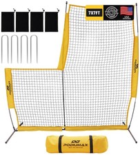 Baseball Softball Pitching Screen, 7x7FT Pitcher Protection Net with Upgrade ...