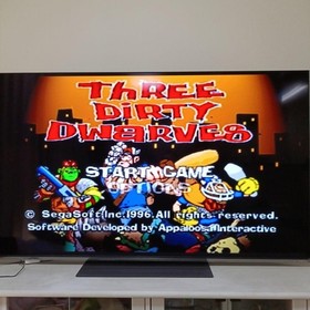 Sega Saturn Three Dirty Dwarves 1996 GC with Manual & Registration Card USED