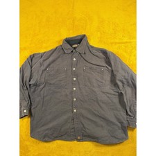 Jesse James Workwear Heavy Duty Lined Button Up Shirt Jacket Men's 3XL Gray