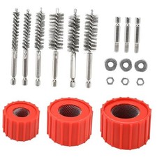 9pcs Copper Pipe Cleaner for Power Drill, 1/2" 3/4" 1" Copper Pipe Brush