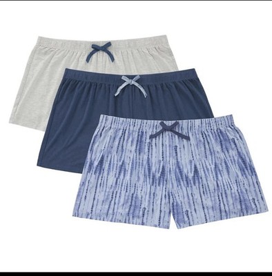 Jane and Bleecker Ladies' Sleep Short, Blue Size Small (3 pack) - NWT