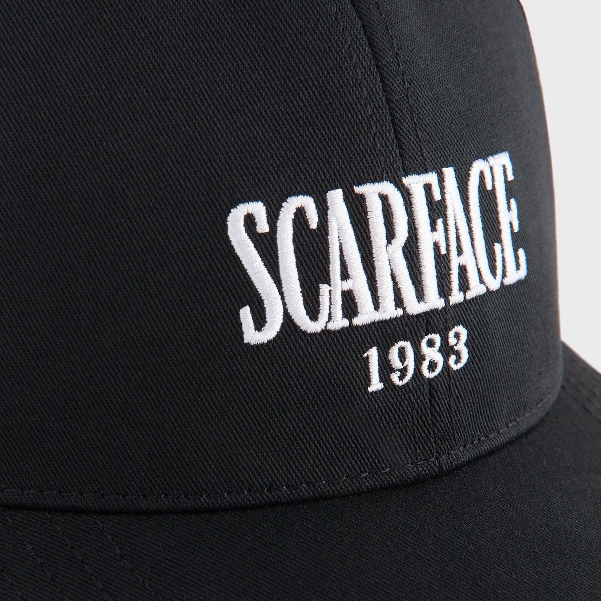 Kith for Scarface Twill Aaron Cap Black Cotton Cap Adjustable The