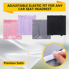 4 Pcs Satin Car Seat Head Headrest Cover for Baby Soft Silk Head Car Seat Cover