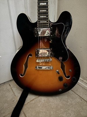 Best Choice Products Semi-Hollow Sunburst Electric Guitar 6 String Rosewood RH