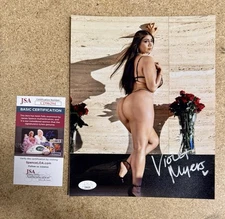 Violet Myers Adult Film Star Waifu Mexican Signed 8X10 Photo Model With JSA COA