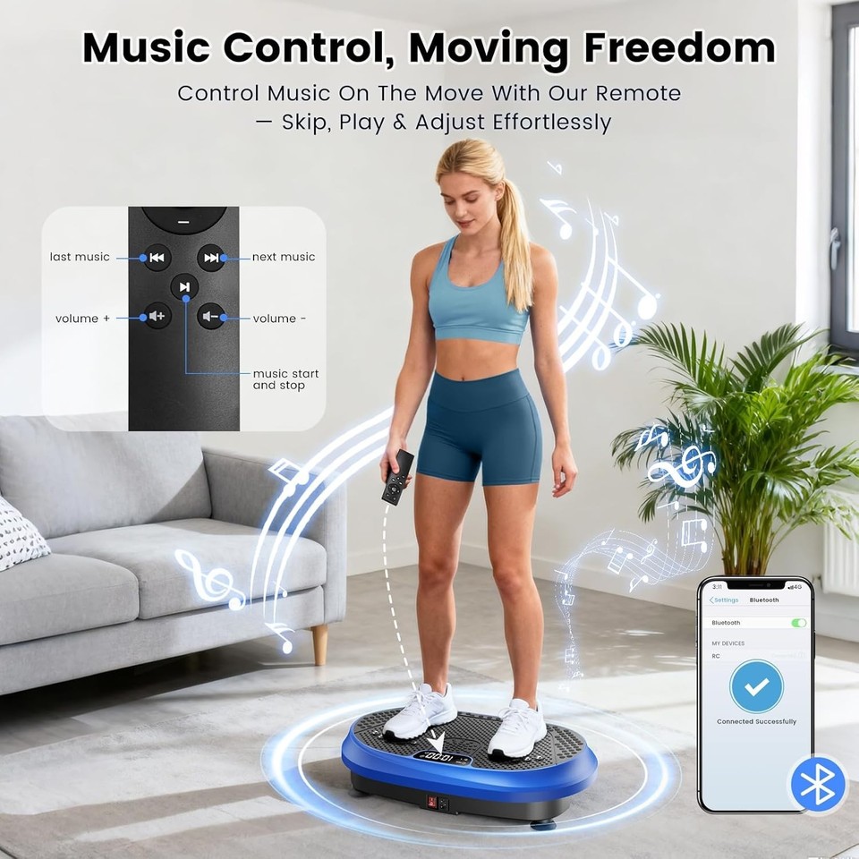 Vibration Plate Exercise Machine, Vibrating Fitness Platform for ...