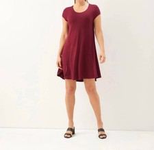 Karen Kane Maggie Trapeze Mini Dress Burgundy