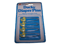 DUCKY DIAPER PINS DURABLE RUST PROOF STAINLESS STEEL IN PACK