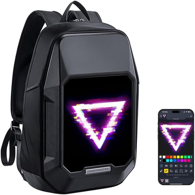 Divoom Pixoo Cyberpunk Design LED Rucksack Mit 64X64 Pixel Display, Personalisie
