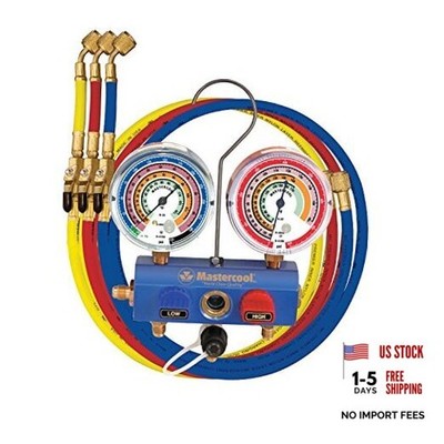 Aluminum HVAC Manifold Gauge Set 59661, R410A R22 R404A, 3/8 Inch Ball, 2-Way