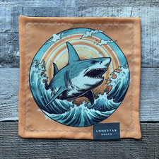 Retro Shark Microfiber EDC Hank Everyday Carry Lens Cleaning Cloth