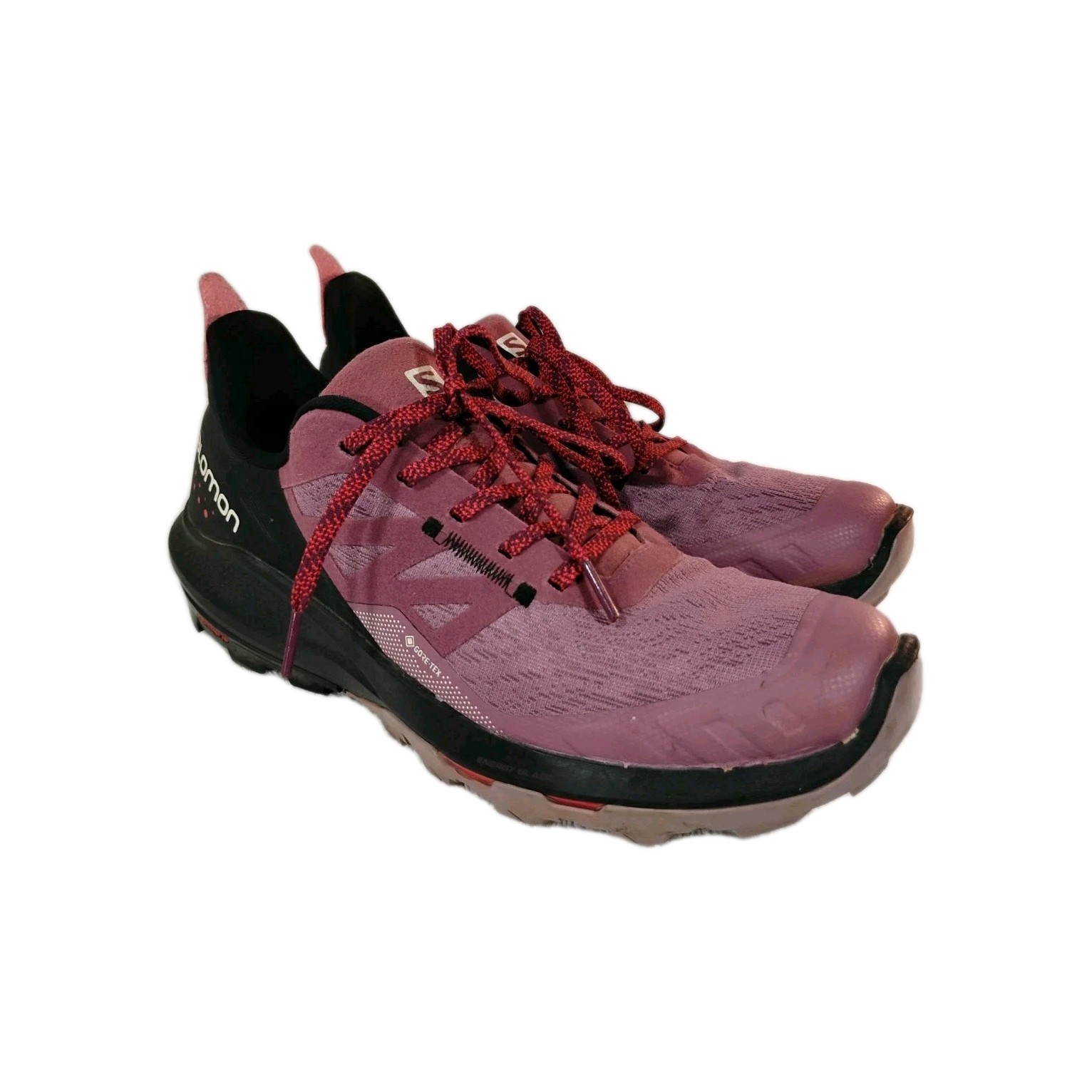 Scarpe Salomon Donna 9.5 Rosso Outpulse GTX Gore Tex Trail Escursionismo Outdoor Running