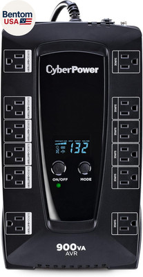 Cyberpower AVRG900LCD Intelligent LCD UPS System, 900VA/480W, 12 Outlets, AVR, C
