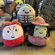 Nightmare Before Christmas 12  Lock Shock and Barrel Squishmallows Set of 3, NWT
