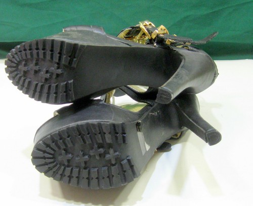 Black 6.5"Stiletto High Heel 2.5"Platform Ankle Strap Shoes Women Size 7.5 - Imagen 4 de 4
