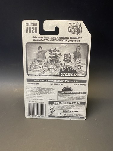 Vintage 1999 Hotwheels Treasure Hunt Series Carded Mercedes 540K with Protector - Picture 3 of 4