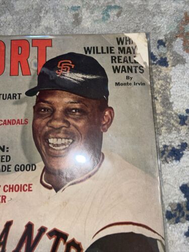 June 1965 Sport Magazine Willie Mays Cover Newsstand Rare ! - Foto 4 di 10