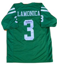 Daryle Lamonica Signed Green Jersey - Notre Dame Fighting Irish Legend