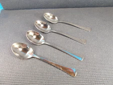 Oneida Stainless Flatware Distinction Set of 4 Place/Oval Soup Spoons 6 7/8"