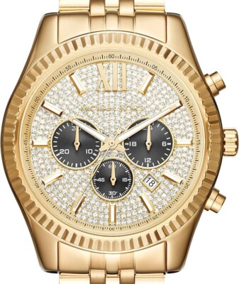 【値下げしました】MichaelKorsゴールドクロノグラフ腕時計MK-8494 MICHAEL KORS - 【新品】マイケルコース 男性メンズ 腕時計