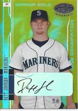 2003 Leaf Certified Materials Mirror Gold Autographs Rett Johnson 236  25/25