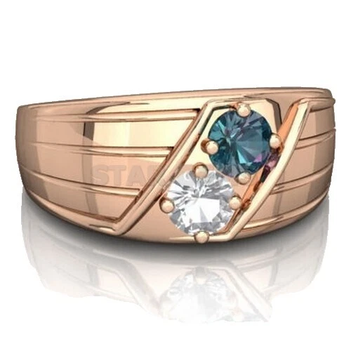 Anéis de ouro rosa Pulseira Topázio para Homens