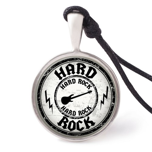 Rock Rubber Stamp Necklace Pendants Pewter Silver Jewelry JNP - Picture 3 of 5