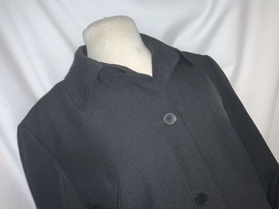Abrigo Etcetera Talla 12 Negro Poli Elástico 38” Largo YGI J0-164 Foto 3 de 4
