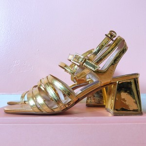 zara gold strappy sandals