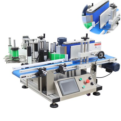 110V Automatic Desktop Conveyor Labeler Round Bottle Coding &Labeling Machine