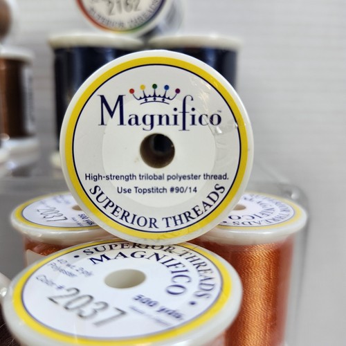 Lot of 19 Spools Superior Threads Magnifico Polyester 500 Yd Each 40Wt 2Ply NEW - Picture 12 of 13