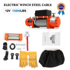 13500Ibs Electric Winch 12V Steel Cable 4WD ATV UTV Winch Towing Truck