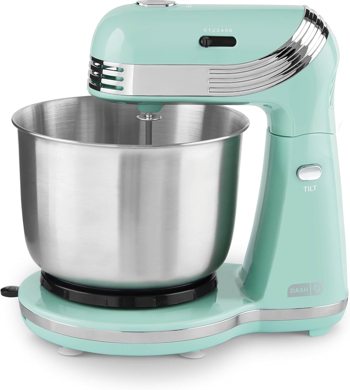 6-Speed 3QT Stand Mixer with Stainless Steel Bowl for Frosting & Dressings