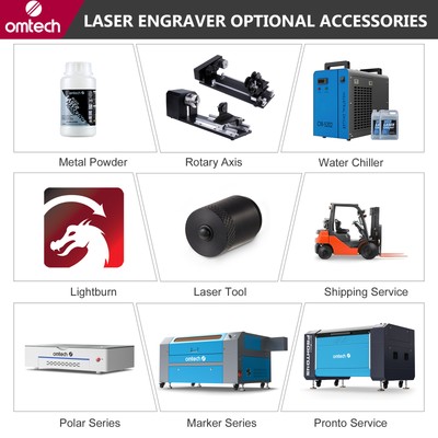 OMTech 40W 50W 60W 90W 100W 130W CO2 Laser Cutter Engraver Optional Accessories