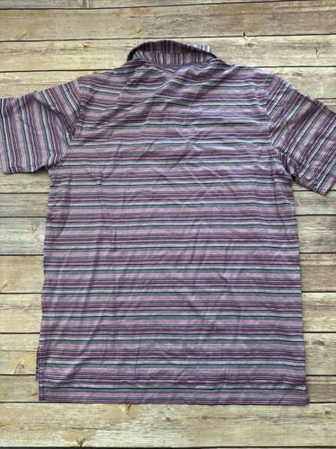 Peter Millar Men's Crown Ease Pink Striped The Plantation Course Golf Polo small - Picture 6 of 6