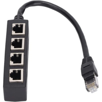 Ethernet Splitter 1 To 4 RJ45 LAN Port Internet Cable Adapter Connector CAT