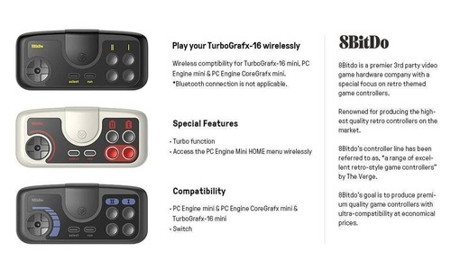 8Bitdo PCE Core 2.4G Wireless Gamepad for PC Engine Mini & Nintendo Switch UK - Picture 7 of 51