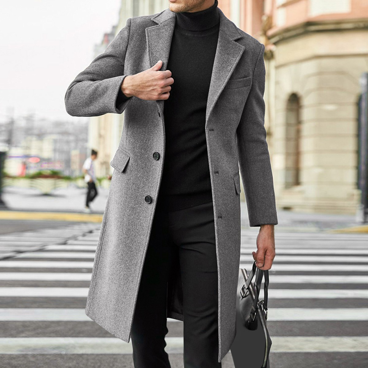 Pea Coat Long Coat Mens Amazon Winter Outfit Korean Style Long