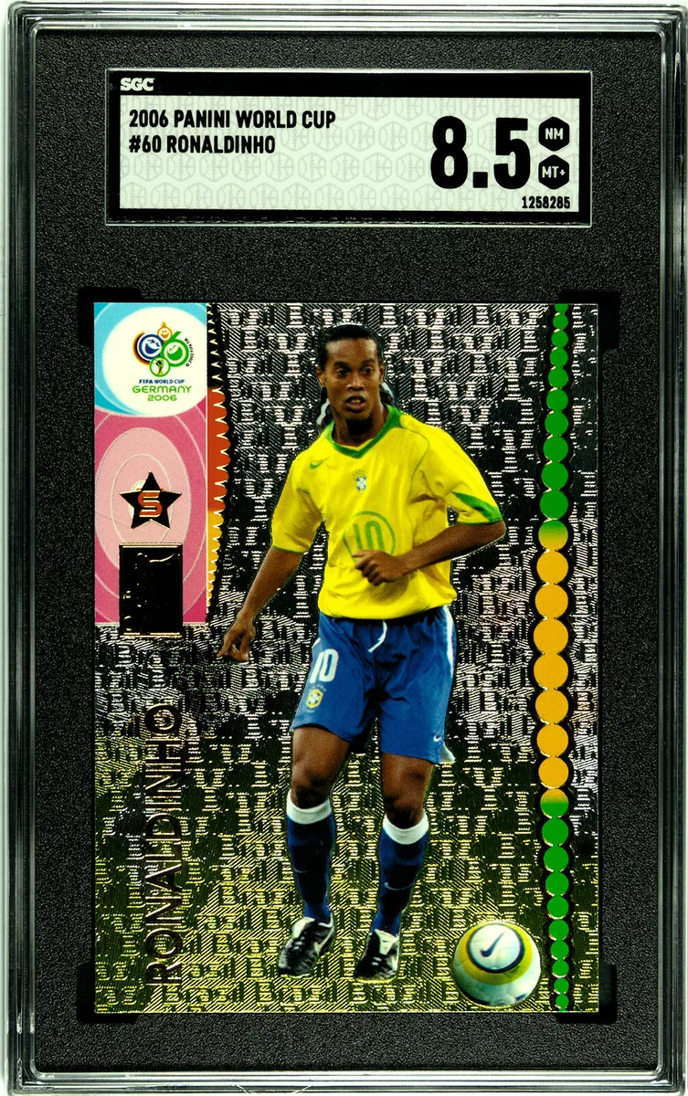 Panini Soccer Card Ronaldinho Brasil #60 World Cup Germany 2006 SGC 8,5  Nm-Mt+