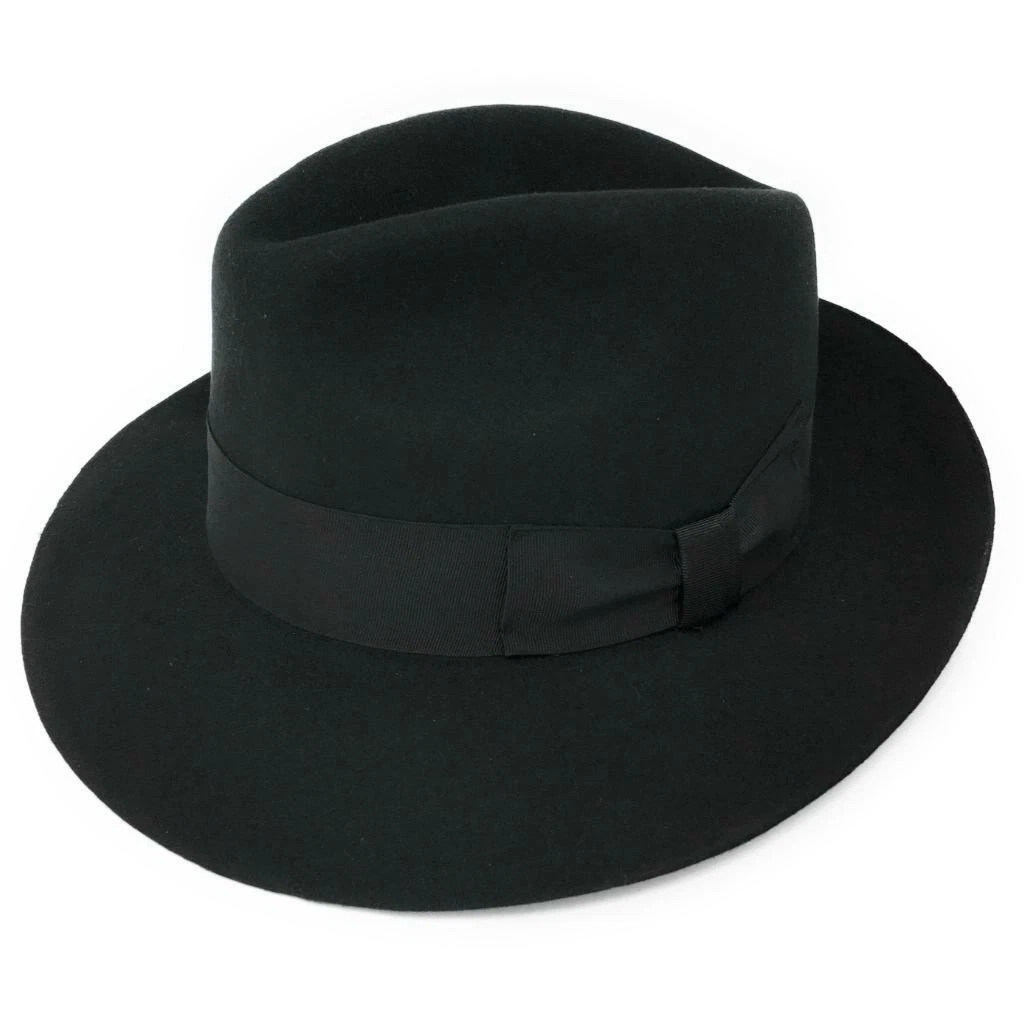 Snap Brim Premium Wool Showerproof Fedora Hat, High Crown, Lined