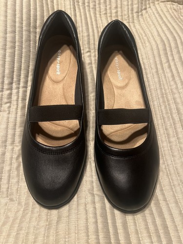 Easy Spirit Golden Mary Jane Ballet Women's size 10 Black Flats Casual sz 10m