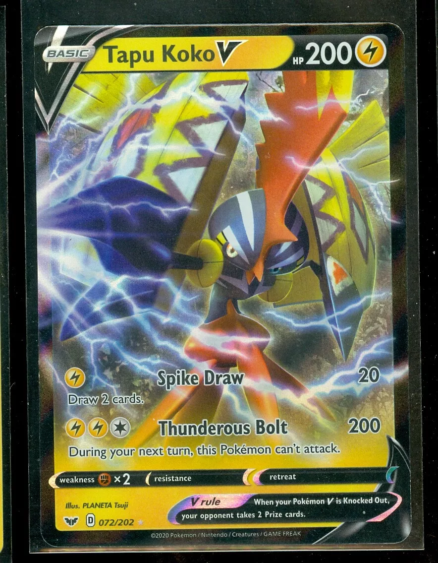 Tapu Koko V Pokemon 2020 Sword & Shield #72 (BGS 9)