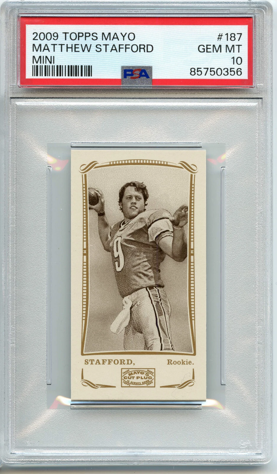 Matthew Stafford Topps Mayo #187 Mini