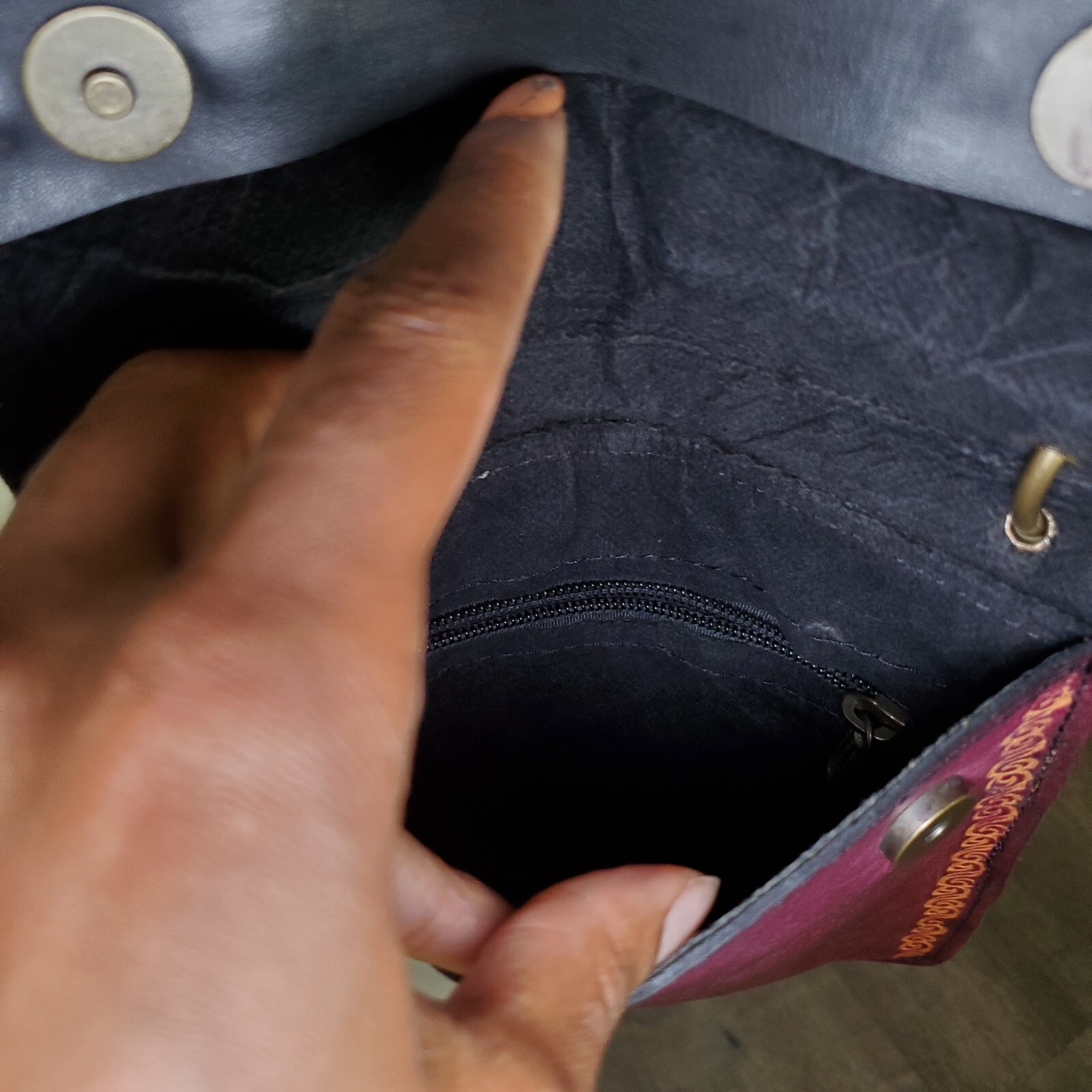 Handmade Crossbody Bag Women's Small Burgundy Lea… - image 6