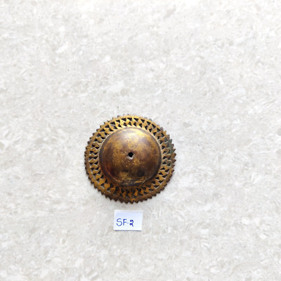 19c Vintage Handgefertigt Gold mit Deckel Kupfer Shield Blumen Dekorativ Reich