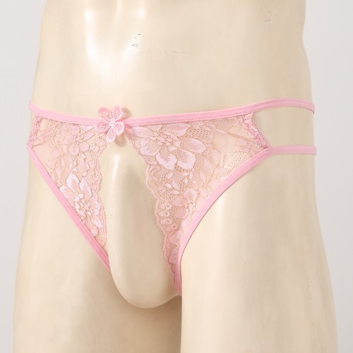 Herren Sissy Höschen Unterwäsche Transparente Spitzen Slips mit Strumpfband Sexy - Bild 120 von 187