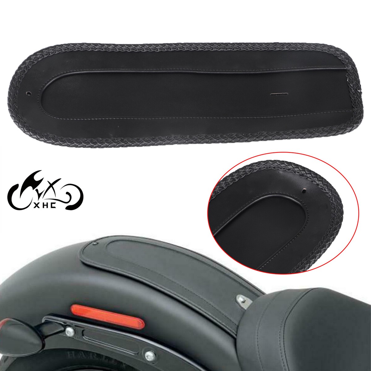 Black Rear Fender Bib For Solo Seat For Harley Sportster XLH