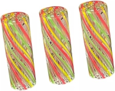 3 Rasta Design Glas gedrehte Filterspitzen 11 mm x 30 mm | 9 Löcher | wiederverwendbar |