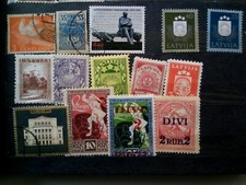 Latvia Latvija Post Stamps Coat of Arms Genuine Rare Collectible Antique Origina