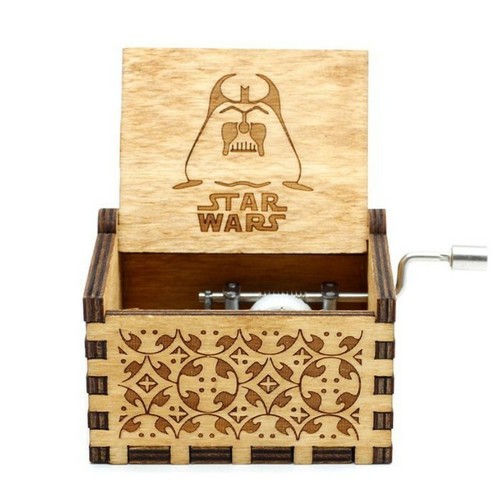 Retro Wooden Music Box Antique Hand Crank Engraved Toys Kids Birthday Gift Xmas - Picture 4 of 35